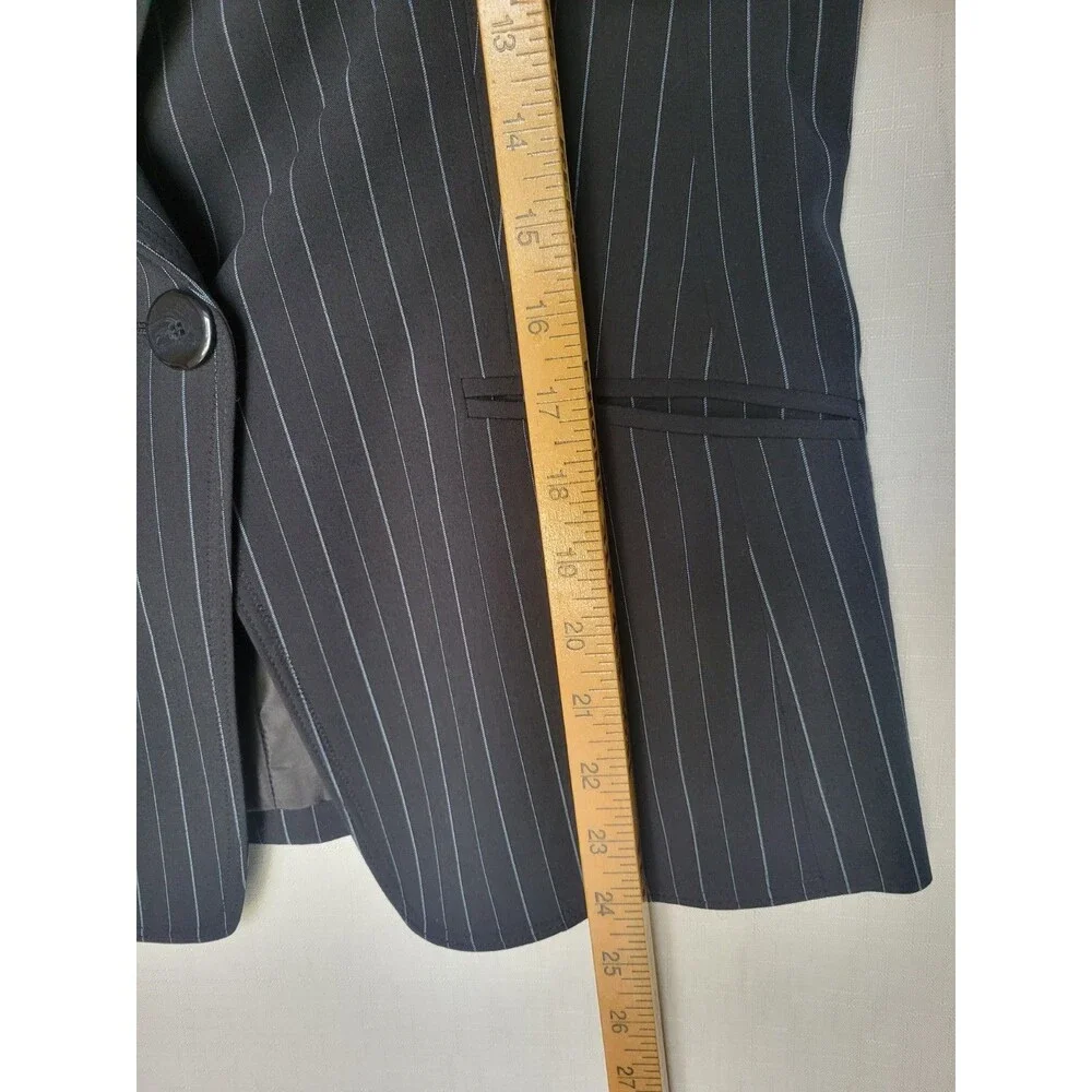 Jones New York Blazer 10 Single Breasted One Button Stripe